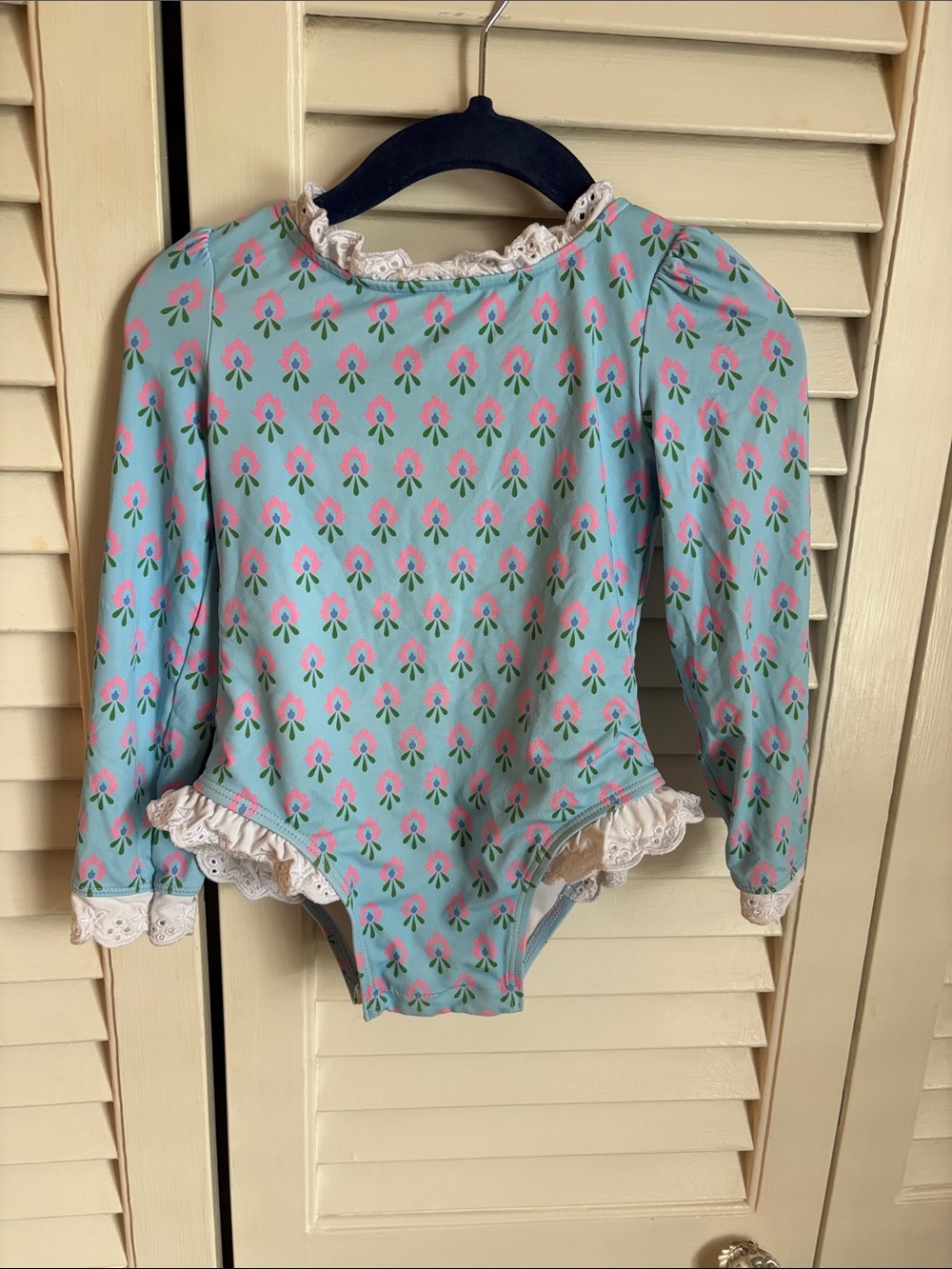 The Beaufort Bonnet Company Pink & Blue Floral Girls Swim Bottoms